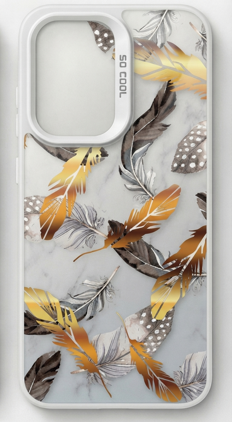 Coque "Plumes d'Or"
